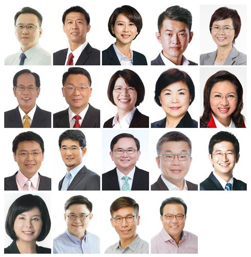 &#039图2：参与跨国联合声明的十九位跨党派立法委员（按姓氏笔画排列），第一排从左至右：台中市庄竞程、高雄市许智杰、台南市陈亭妃、台中市陈柏惟、彰化县陈素月；第二排从左至右：苗栗县陈超明、宜兰县陈欧珀、彰化县黄秀芳、台中市杨琼璎、不分区廖婉汝；第三排从左至右：高雄市赵天麟、云林县刘建国、台东县刘櫂豪、台中市蔡其昌、基隆市蔡适应；第四排从左至右：台南市赖惠员、高雄市赖瑞隆、屏东县钟佳滨、屏东县苏震清&#039