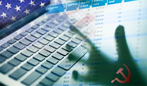 '图2：中共窃取的目标不仅是美国的技术、经济和军事数据。图片来源：明慧网合成'