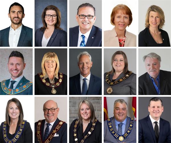 '图1：加拿大安省发来祝福贺信的十五位政要。'